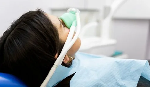 Lady receives sedation dentistry