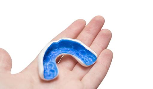 closeup of mouthguard