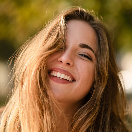 Woman smiling with perfect teeth